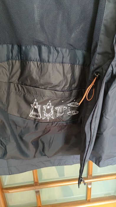 Jachetă ploaie împachetabilă, albastru / bleumarin, impermeabil, S