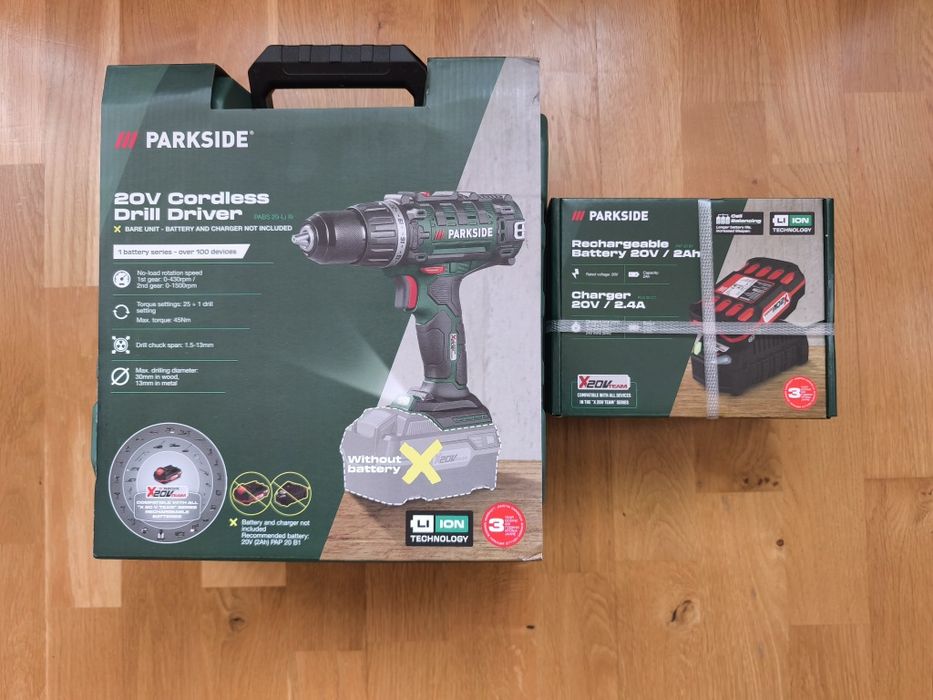 Set Filetantă/bormașină găurit/infiletat Parkside 20V garanție 3 an