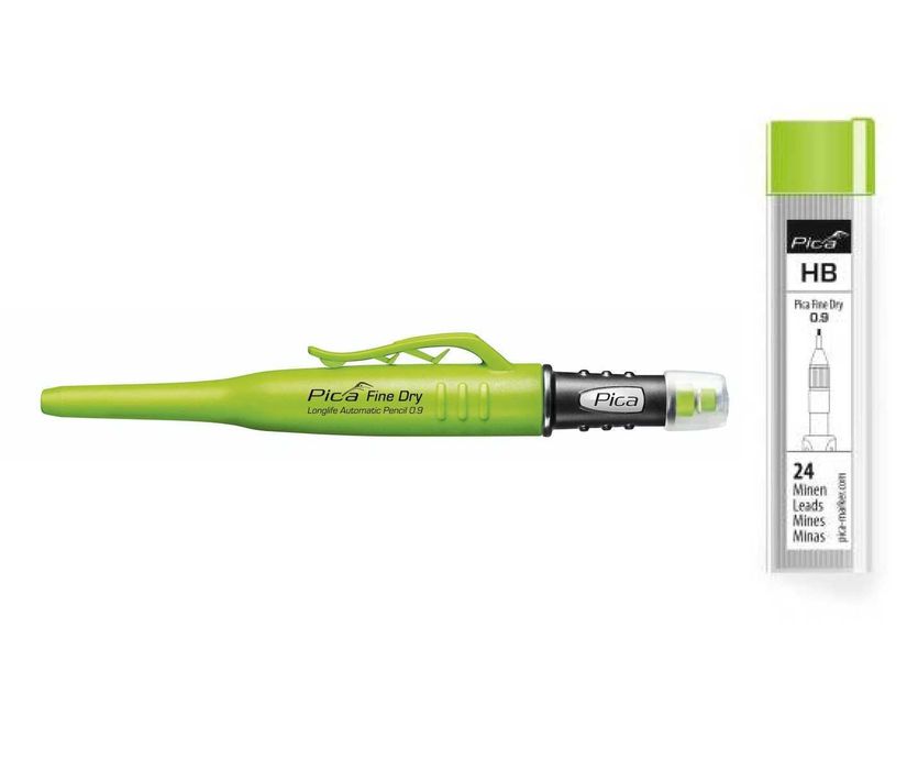 Creion mecanic PICA Fine Dry 7070 +set mine 0.9 mm 24 buc 7030