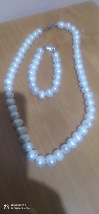 Жемчуг натуральный  браслет бусы