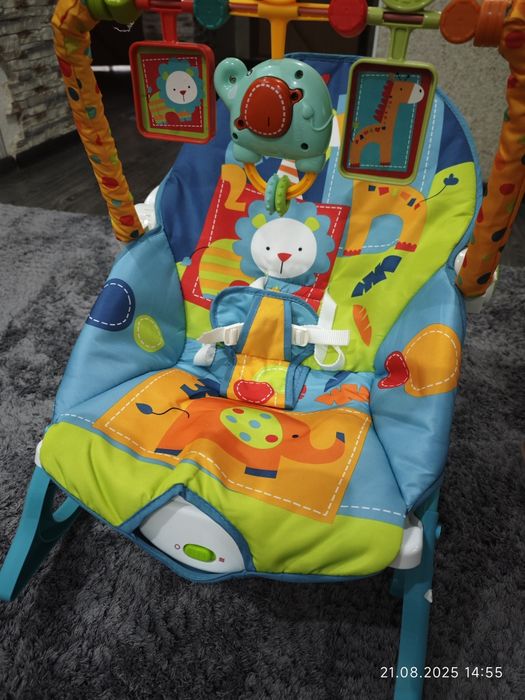 Шезлонг Львёнок, зелено-желтый