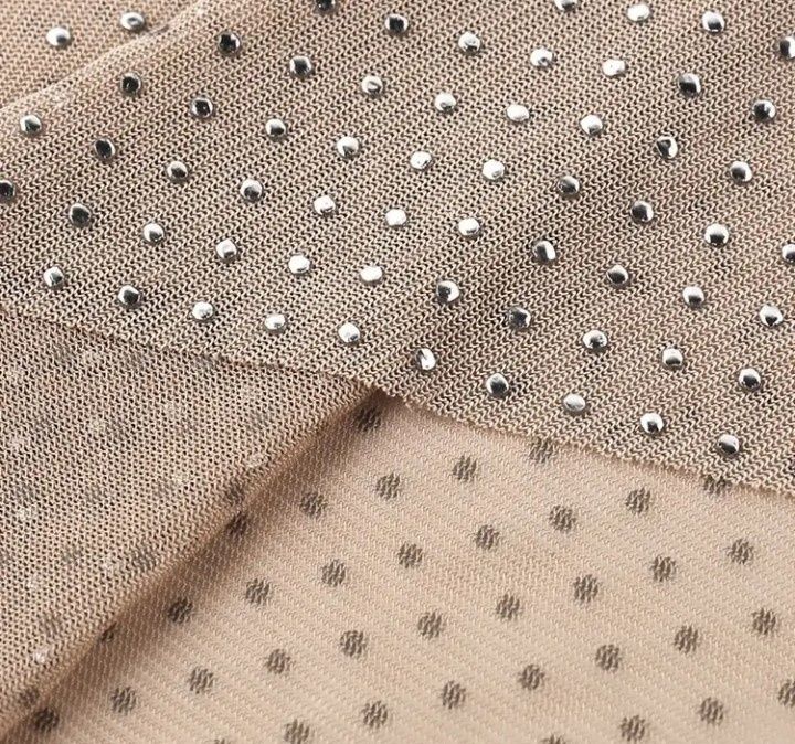 Bluza nude insertii argintii import Italia