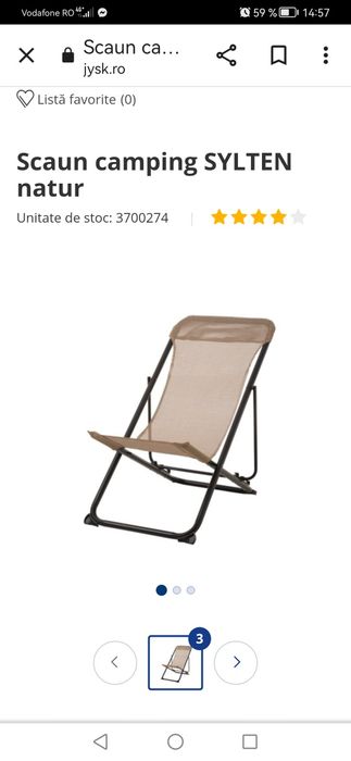 Sezlong pliabil de gradina
