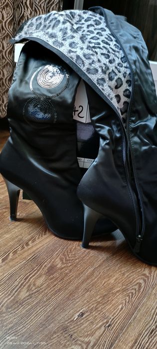 Сапоги-чулки. Замшевые