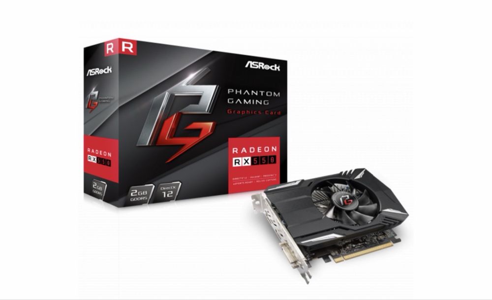 ASRock Phantom Gaming RX 550 2GB GDDR5 - Отлично състояние