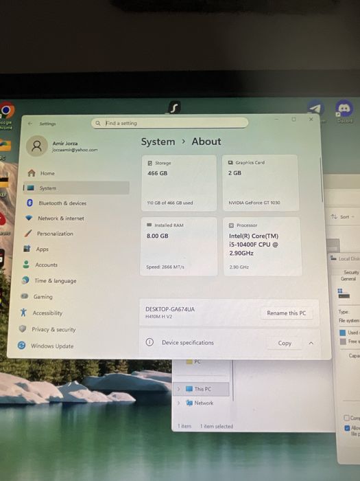 PC Gaming/ Office Intel i5-10400F+GT 1030 Set complet