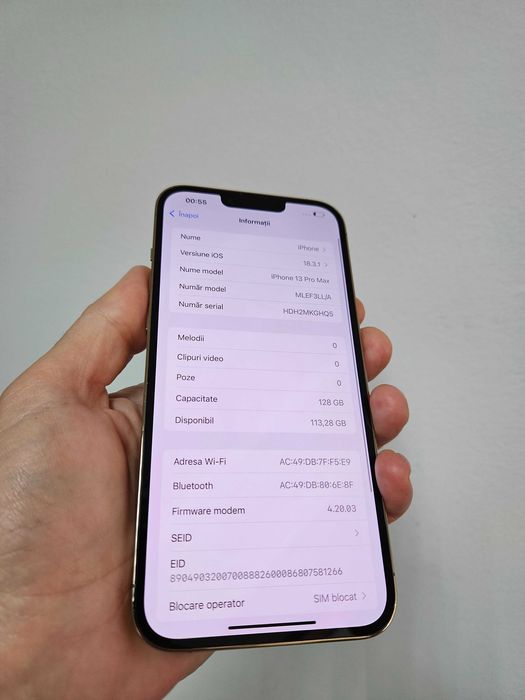 Iphone 13 Pro Max, 128 Gb,  neverlock, 89% bateri.