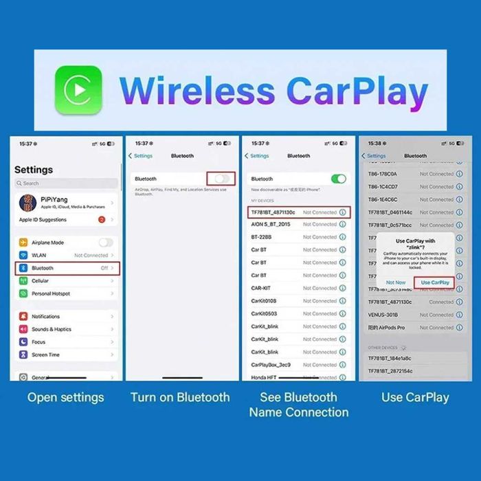 Мултимедия за автомобил Android CarPlay H605D-DVR, iOS Auto, 2 камери, Безжична връзка, FHD, IPS