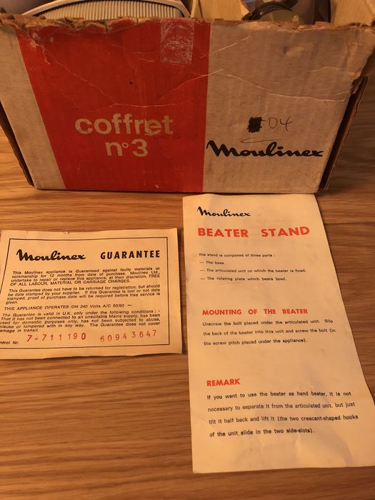 Moulinex coffret no.3 vintage retro