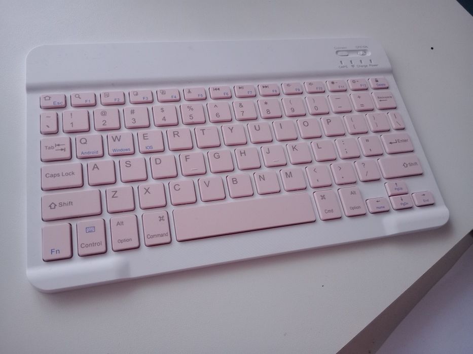 Combo tastatură + mouse wireless ultra-subțire, compatibil cu iPad, Android și alte modele, baterie reîncărcabilă