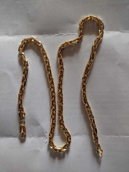 Colier lantic placat cu aur 18k marcat 750 si Italy nou
