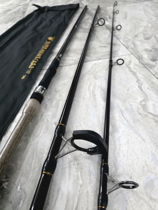 SET 3 Lansete Crap Diamant Alb 3.90 4.0Lbs din 3 Tronsoane + 3 Mulinete Crap FL EFB 6000 echipate cu Fir FL 0.28mm