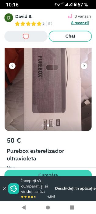 vând sterilizator portabil