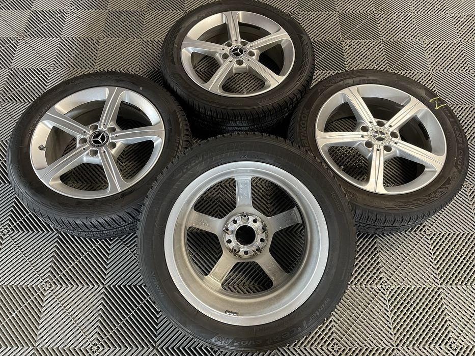 Jante Roți 17 Mercedes A B CLA Class W118 W177 W247 Anvelope 205 55 17 M+S allseason iarna