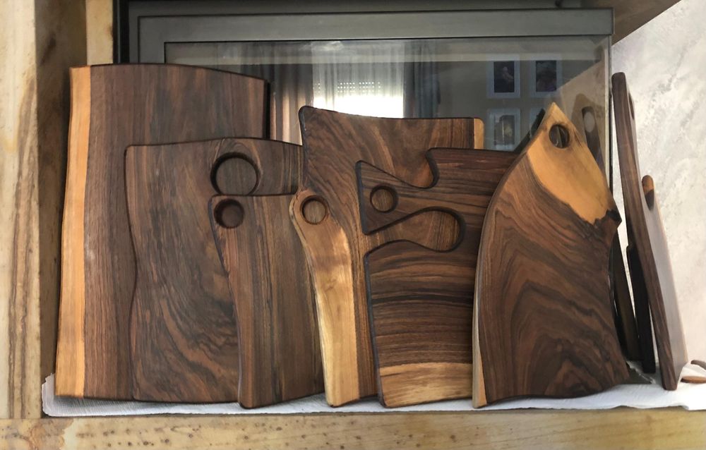 Platouri servire din lemn nuc/stejar