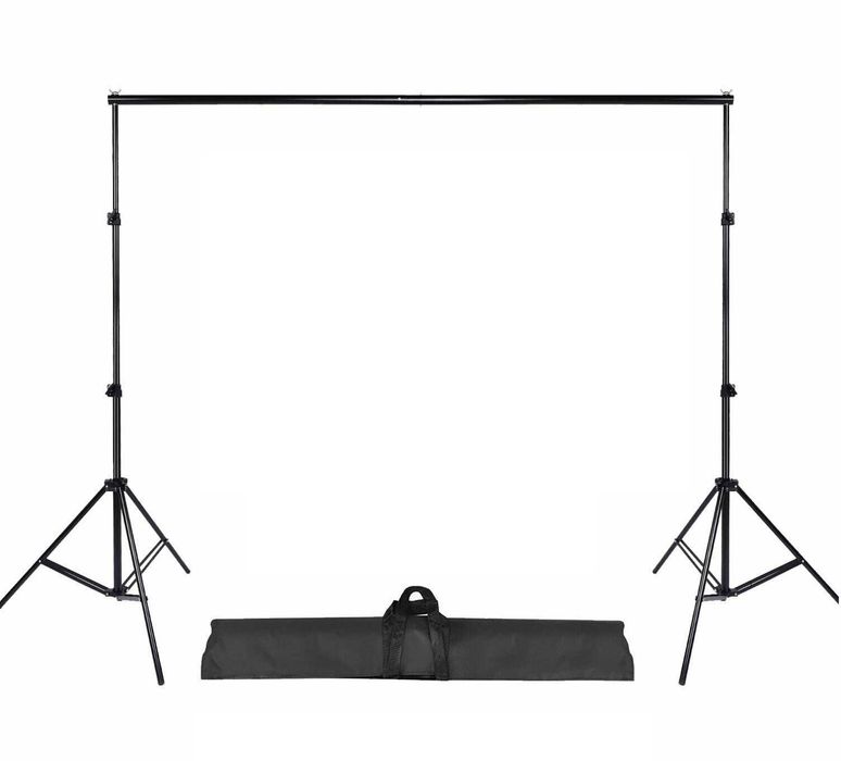 Софтбокс  2бр х 135W и 3м фонова система с три фона, постоянно осветле