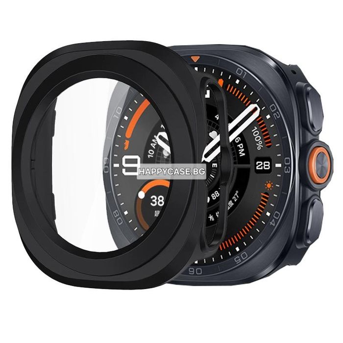 Samsung Galaxy Watch Ultra 2 2026 / 360° Твърд пластмасов кейс с вграден протектор за екран