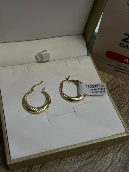 (AG42 B.12574) Cercei 14K 2.20 gr (GARANTIE 24 LUNI)