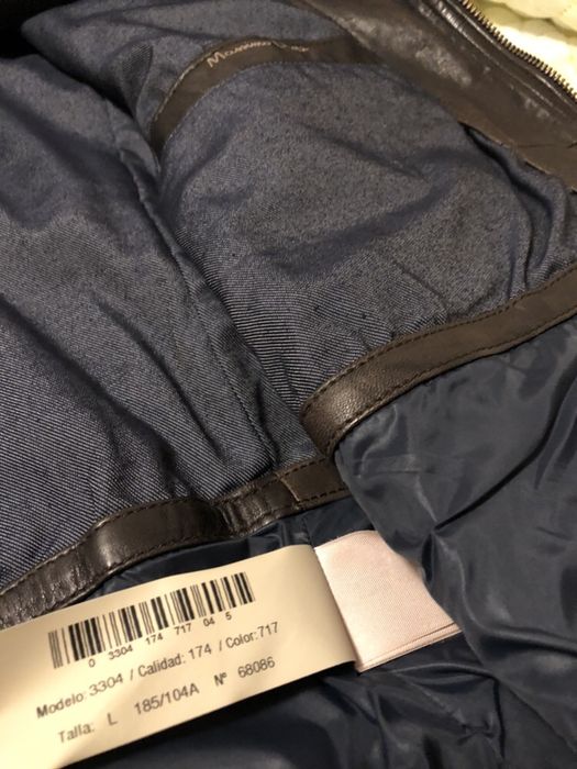 Geaca din piele Massimo Dutti noua