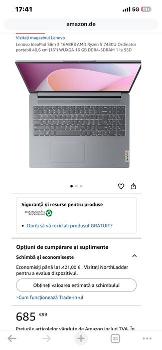 Vand Lapton lenovo ideapad3