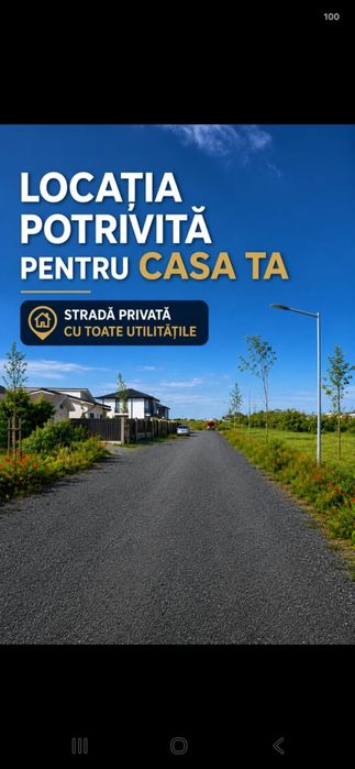 Teren 420 mp OVIDIU, cartier privat, utilități complete