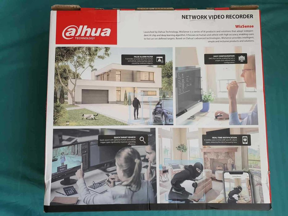 NVR Dahua DHI-NVR5208-8P-EI 8 porturi PoE 4K 32MP WizSense Recunoastere faciala Nou