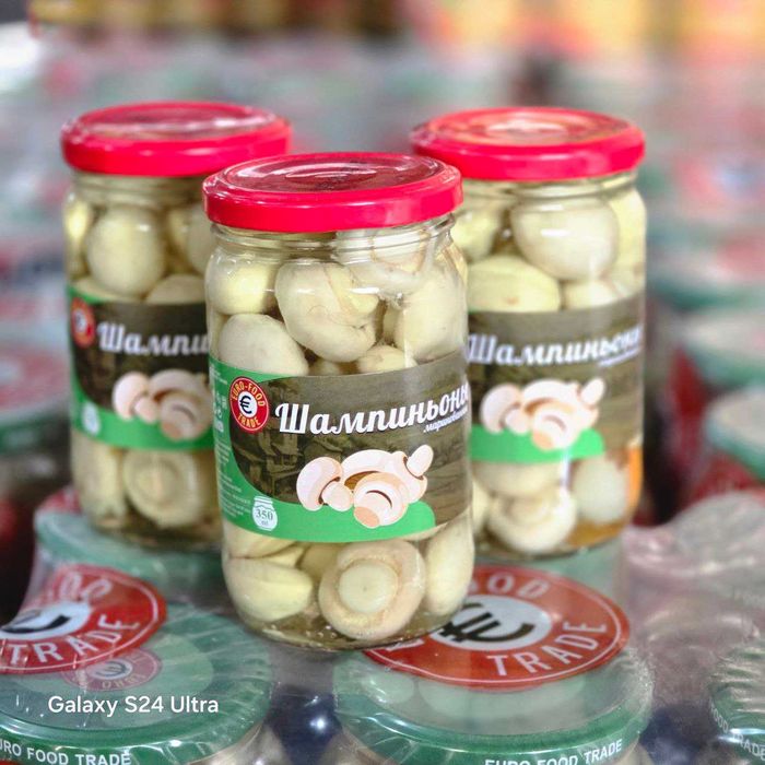 грибы шампиньоны маринованные 1л 0.43 0.35 marinadlangan shampinionlar