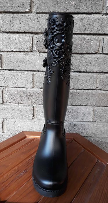 Melissa Гумени термо ботуши с 3D флорален дизайн нови