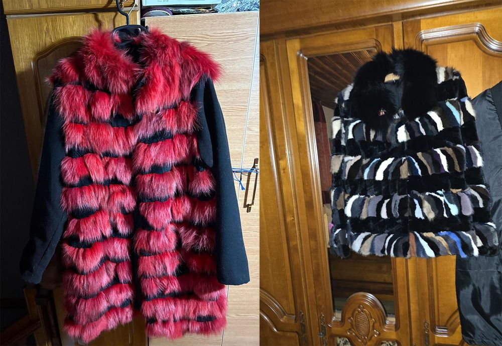 Haine deosebite,de blană , nurcă ( vizon) cu chinchila si cu vulpe