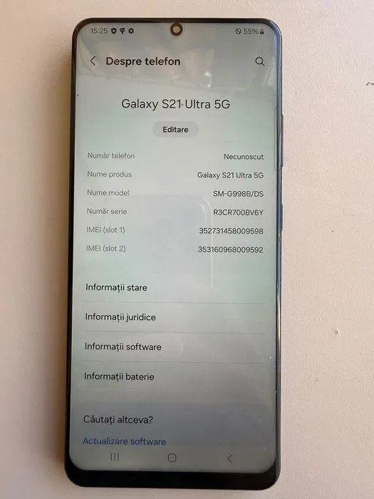 Samsung S21 Ultra 5G pentru piese placa de baza camera