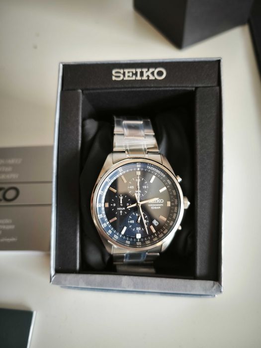 Часовник  - Seiko SSB377P1 Chronograph - син