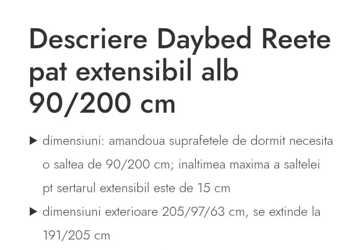Pat extensibil alb