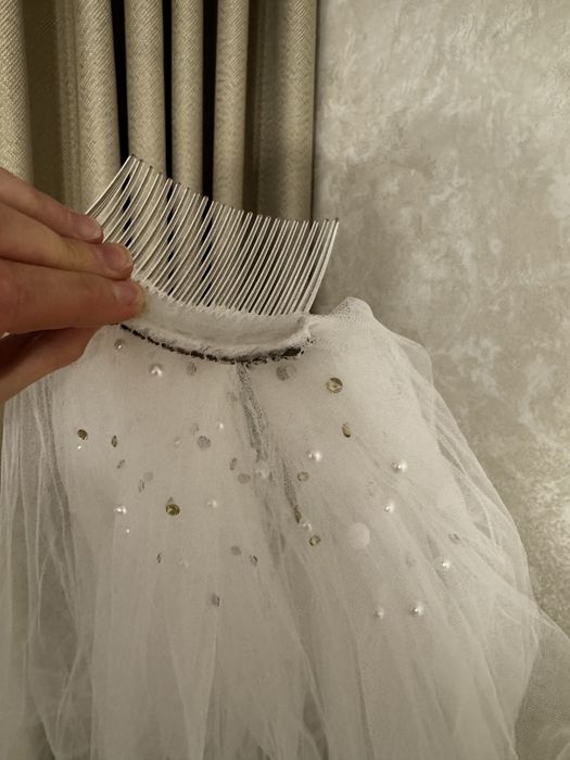 Фата свадебная белая