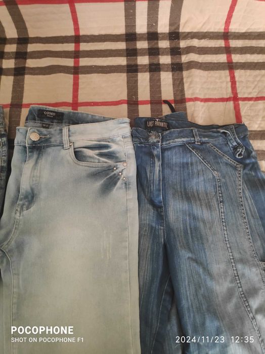 Джинсовые брюки, бриджи