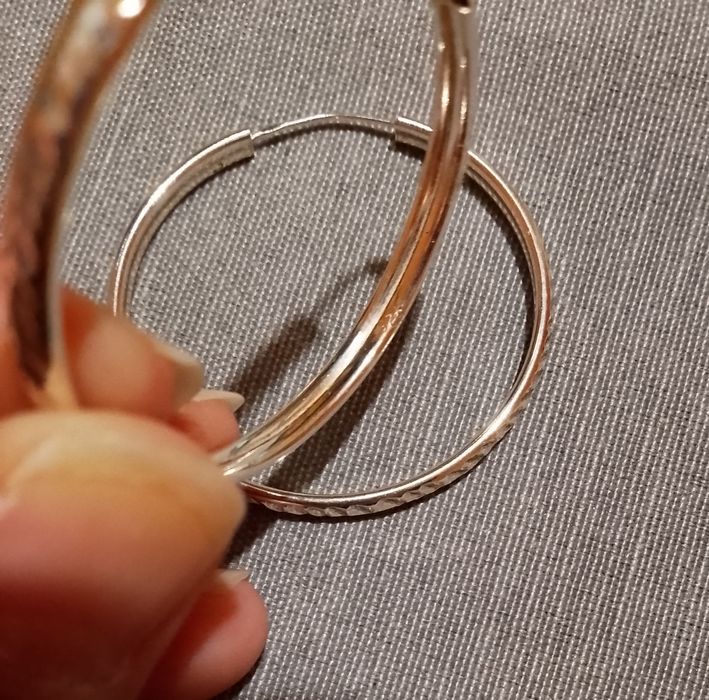 Сребърни обеци халка