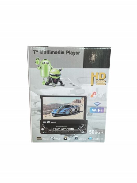 Медиен плейър 7" с тъчскрийн DVD, MP3, MP4, bluetooth, 1DIN