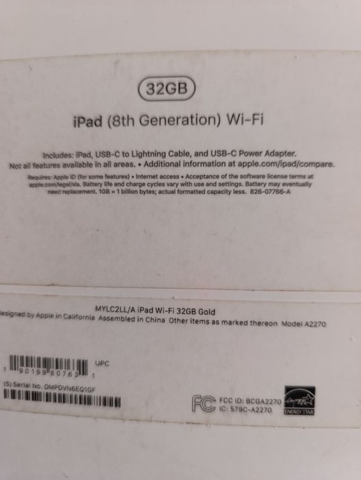 iPad (8th Generation) Gold 32 GB Wifi sotiladi