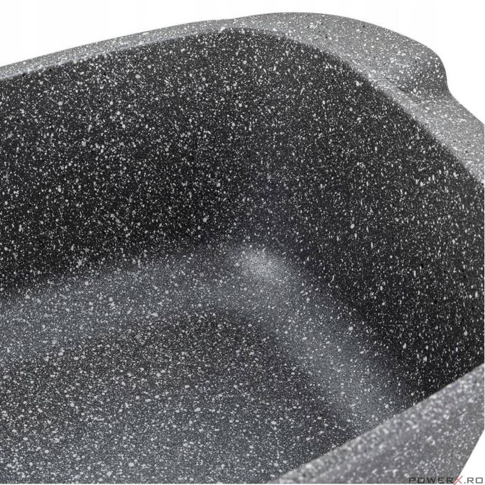 Vas termorezistent cu capac din aluminiu dreptunghilar pentru cuptor,