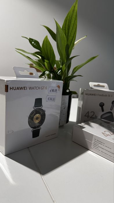 Huawei Watch GT 6 Black + подарък безжични слушалки