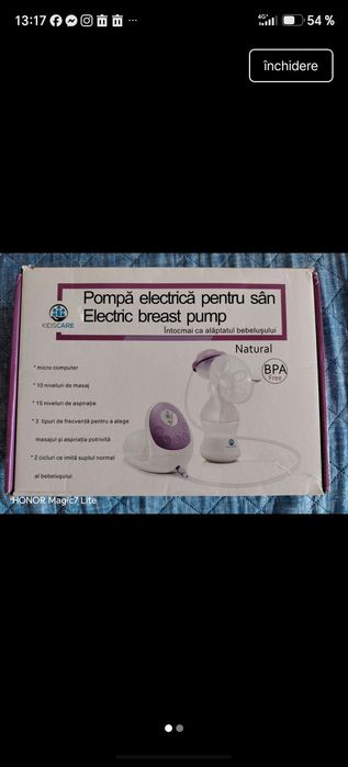 Pompa electrică pentru sân