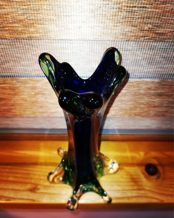 Ваза Мурано стъкло  Swung от Fratelli Toso Венецианско ръчно правено