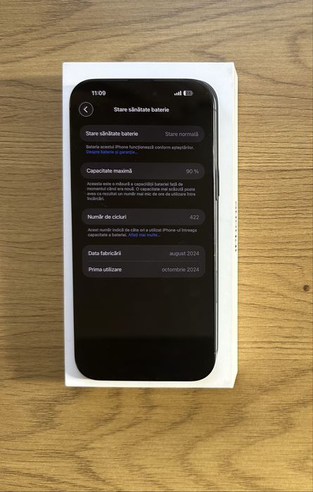 Apple iPhone 16 Pro Max 512 gb - 90% sănătate baterie - impecabil