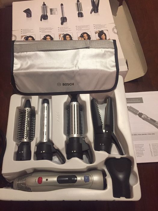 Фен BOSCN новый, с сумкой футляр, 5 насадок