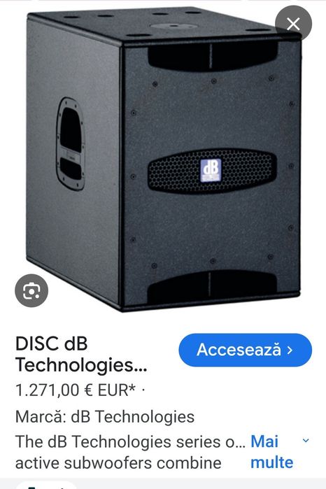 Mixer RCF și boxe bas subwoofer DB pentru DJ, formație, nuntă, botez