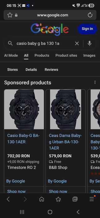 Casio Baby G (BA-130-1A) 50% reducere