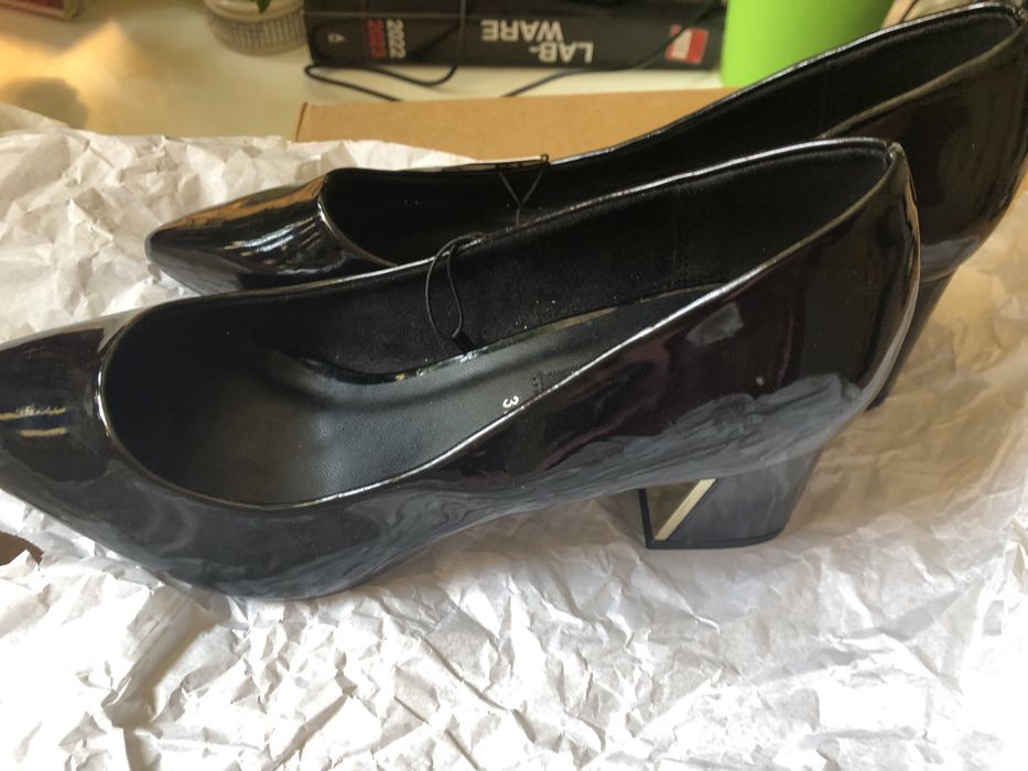OVS, Pantofi negri de lac, noi, 36