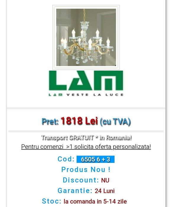 Candelabru cu 6 brate