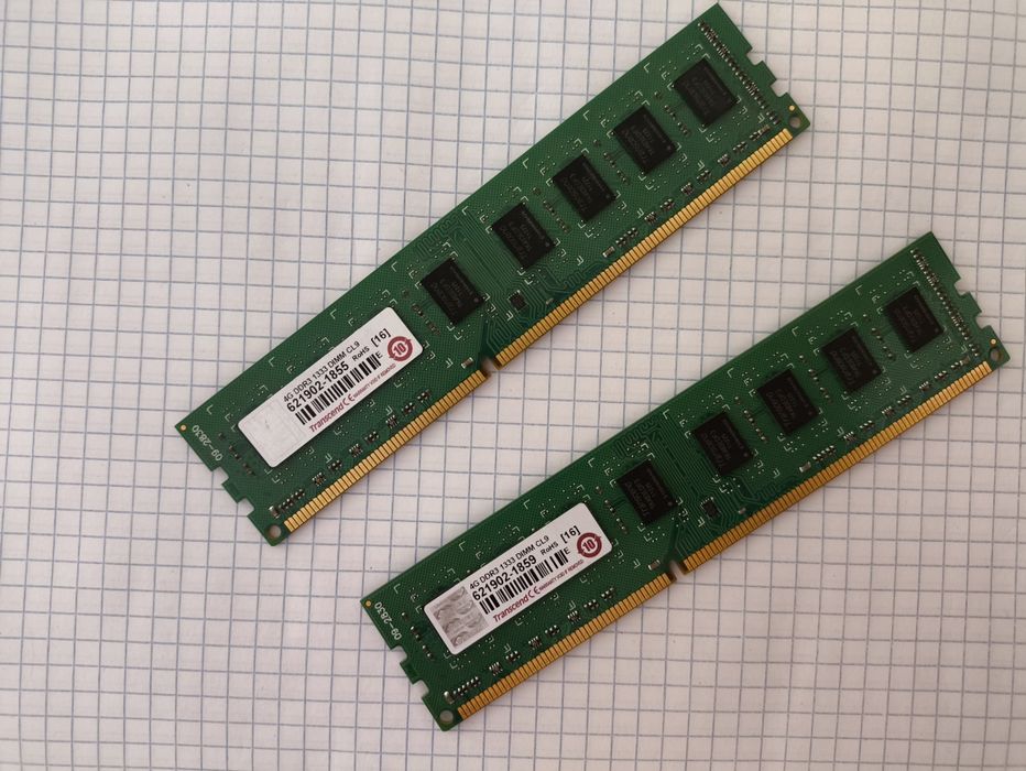 Оперативная память ddr3 4ГБx2 плашек 1333