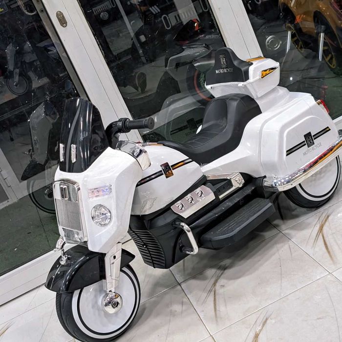 Motocicleta electrica Chopper Royce 2x 40W 12V cu telecomanda white