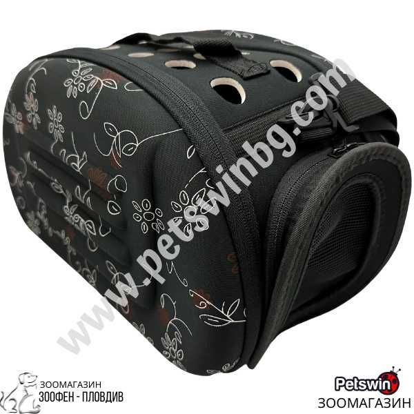 Чанта за Пренасяне на Коте/Куче - Малка Порода - 36см/21см/21см- Черна